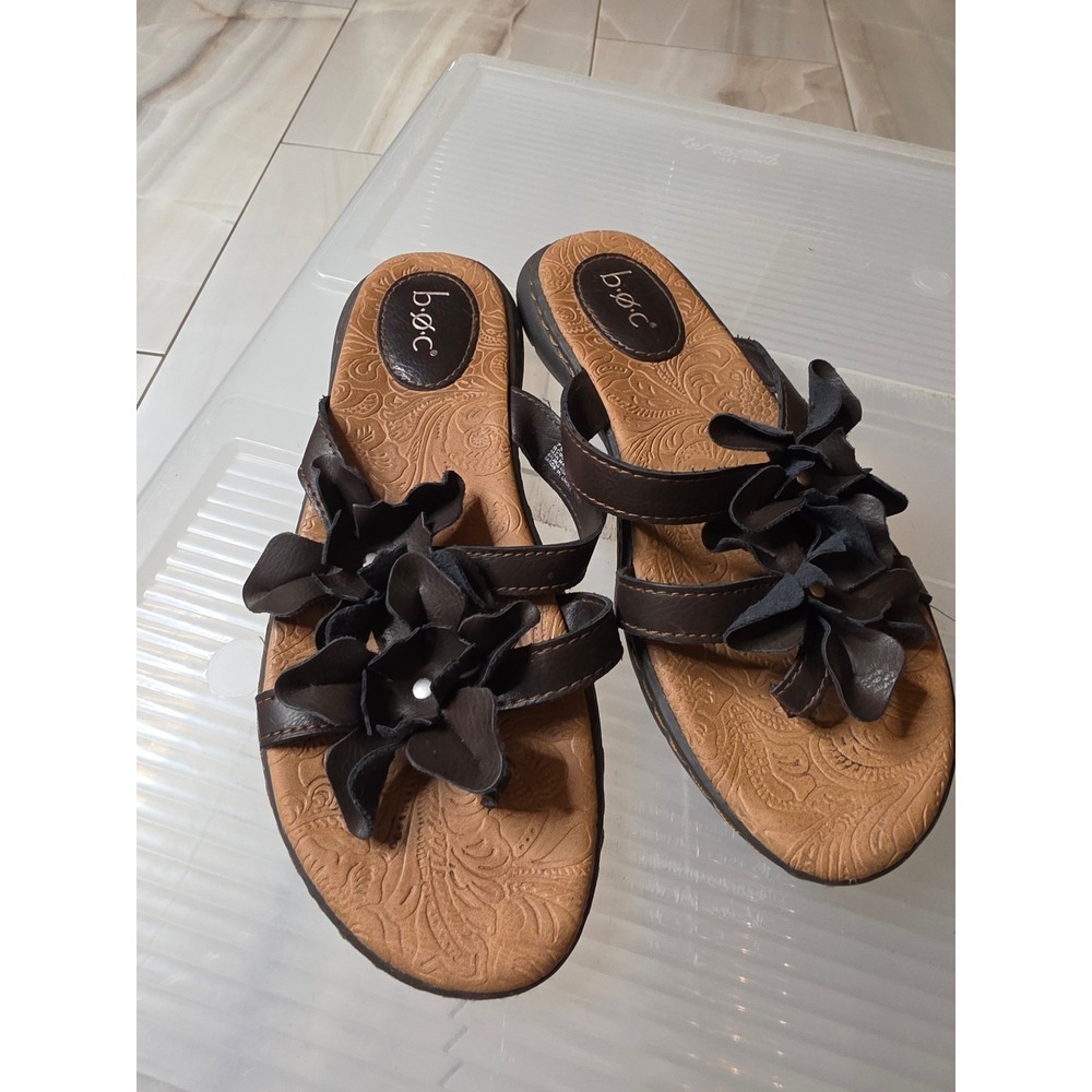 B.O.C. Born Concept Womens Brown Floral Thong Sandals BC0007406 Size 7M - Picture 12 of 16
